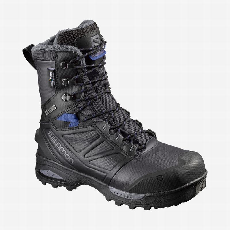 SALOMON TOUNDRA PRO CLIMASALOMON™ WATERPROOF Philippines - Women's Winter Boots - Black/Blue | 36879